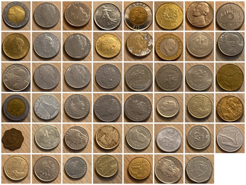 Lotto monete mondo lire - lotto, 47