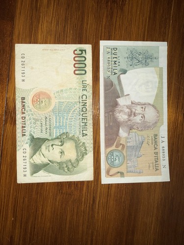 Lotto banconote italiane lire - banconote,
