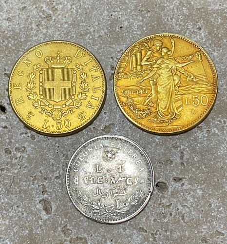 Lotto monete lira 1896 50 - lira,