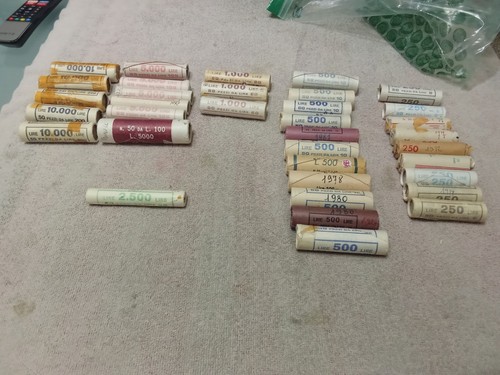 Lotto rotolini monete lire - lotto,