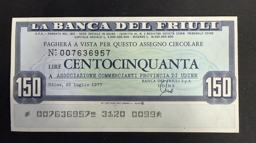Lotto assegni circolari - lotto,