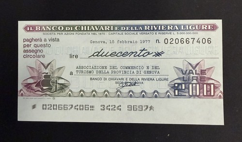 Lotto assegni circolari 1pz - lotto,