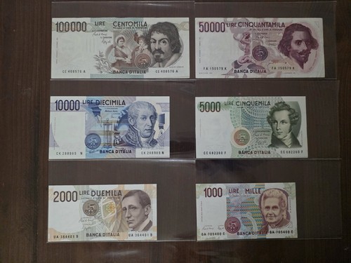 Lotto banconote lire - 6,