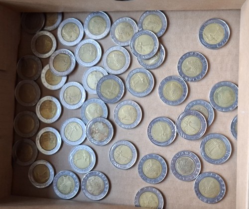 Lotto 500 lire bimetalliche - di,