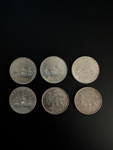 Lotto monete 500 lire - 6,