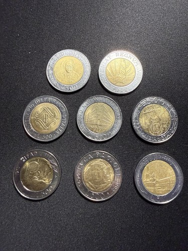 Lotto monete bimetalliche - , in