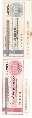 Mini assegni banca - assegni,