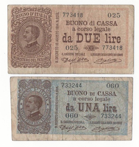 Lotto 2 lire buono - 1,